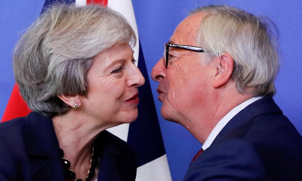 Theresa May and Jean-Claude Juncker