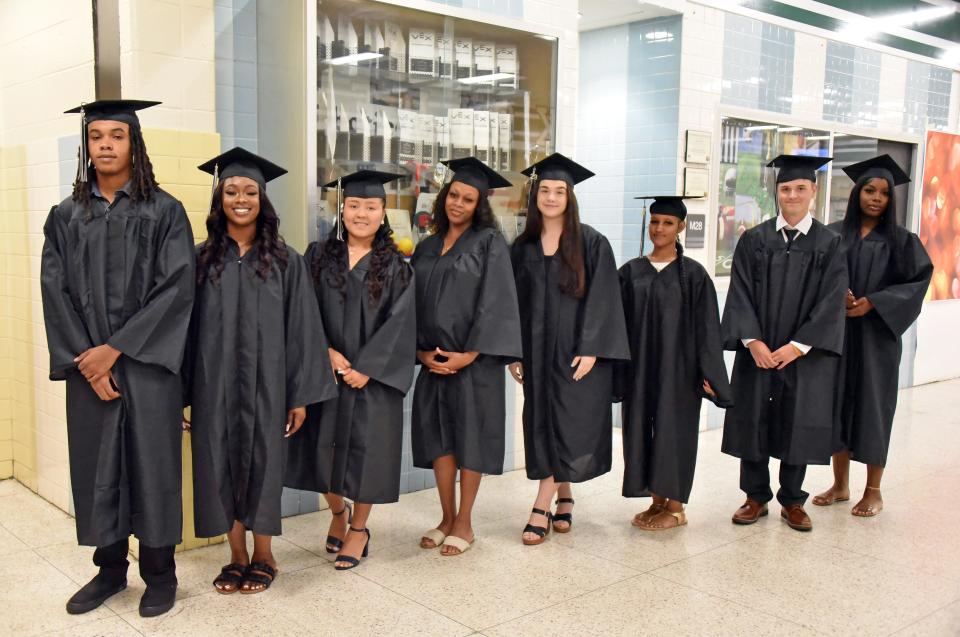 Seniors take part in the Wicomico Evening School spring commencement May 30, 2023, in Salisbury, Maryland.