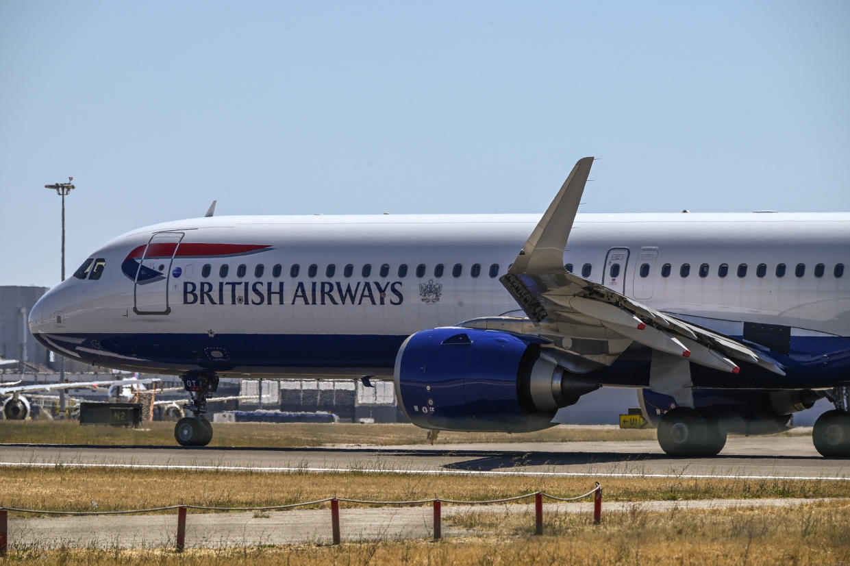 A British Airways Airbus A321-251NX at Lisbon airport