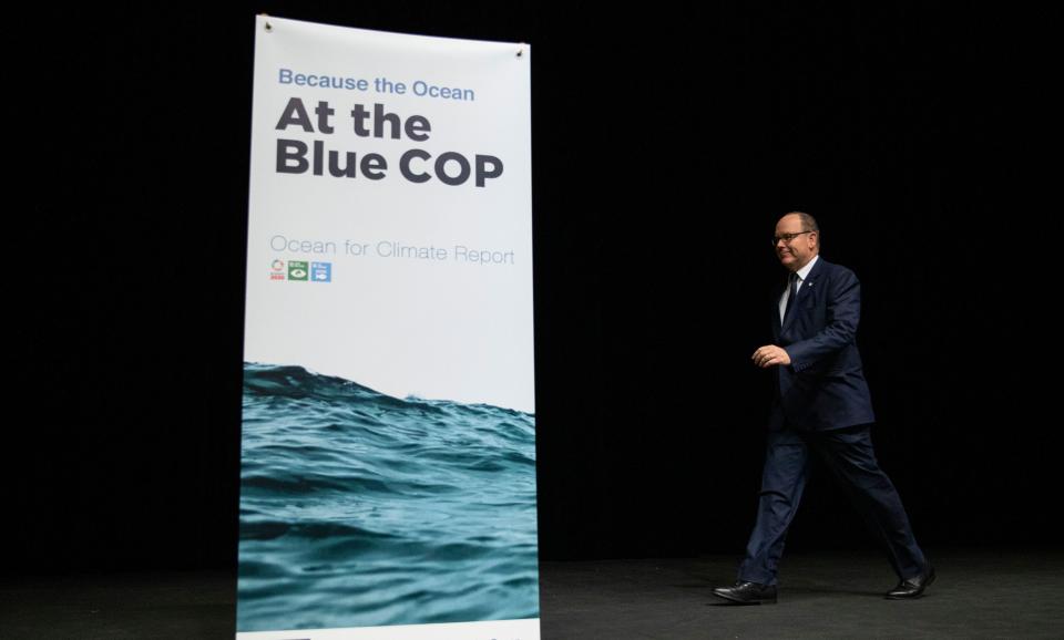 Prince Albert II of Monaco attends a "Platform of Science-based Ocean Solutions" conference on the second day of the COP 25 climate summit on Dec. 2 in Madrid, Spain. (Photo: Pablo Blazquez Dominguez via Getty Images)