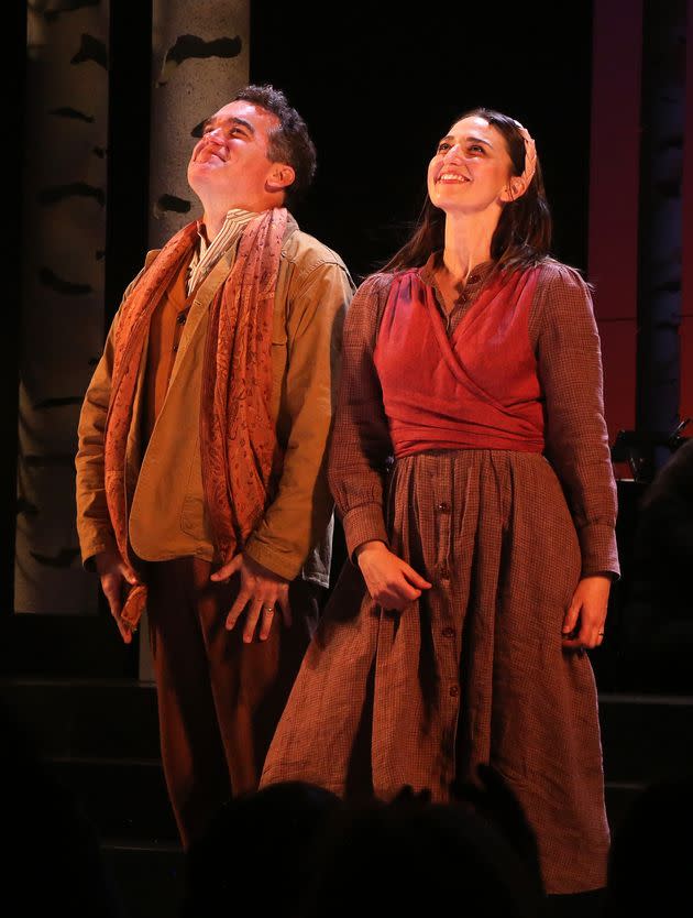 Brian d’Arcy James (left) and Sara Bareilles in 