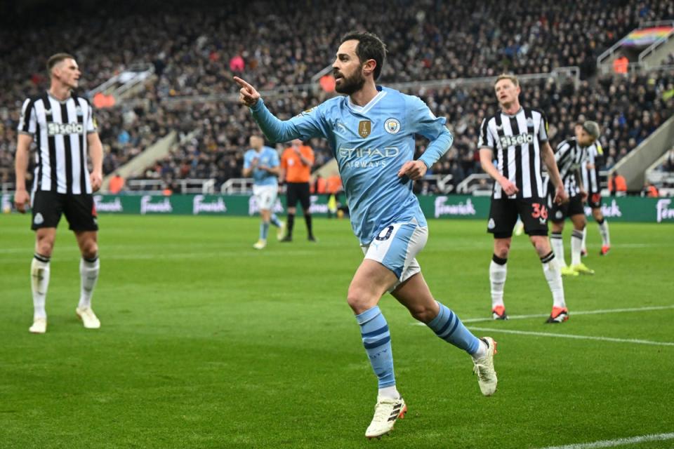 Newcastle were left frustrated by Man City at St James’ Park (AFP via Getty Images)