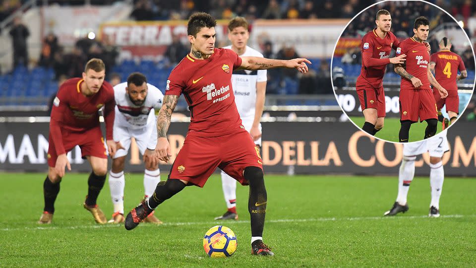 Perotti demonstrated how not to take a penalty. Pic: Getty