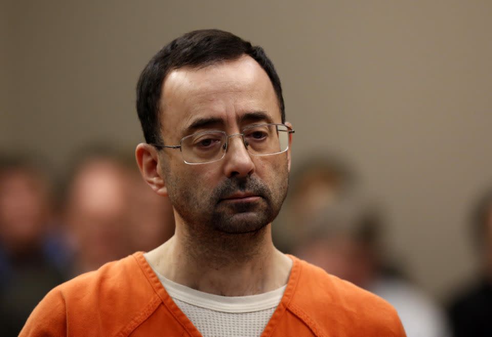 Nassar, 54, is currently in a federal prison outside Tucson, Arizona. Pic: Getty