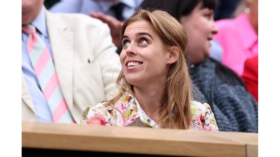 princess beatrice at wimbledon in floral dress