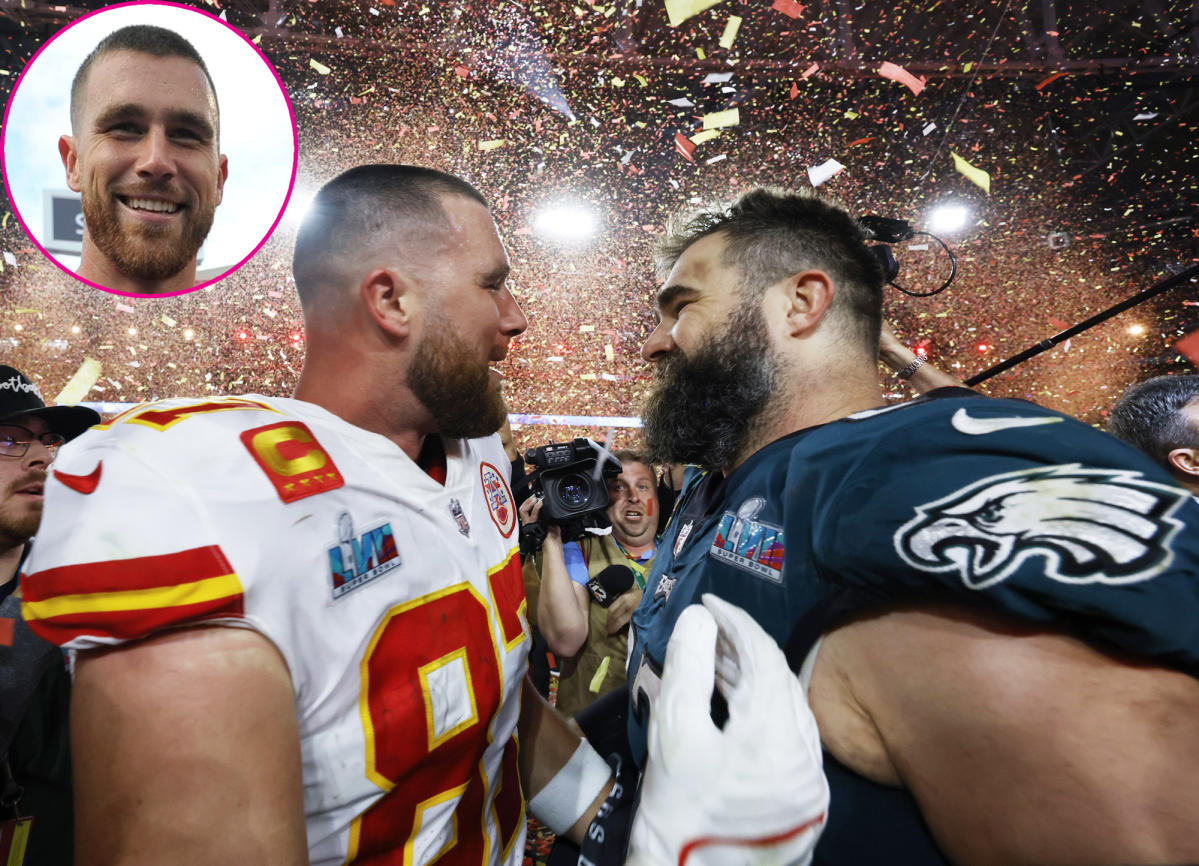 Eagles' Jason Kelce reveals message to emotional brother Travis after Super  Bowl