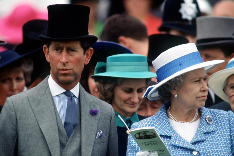 EPSOM, UNITED KINGDOM - JUNE 02:  Prince Charles With The Queen At The Derby Races  (Photo by Tim Graham Photo Library via Getty Images)