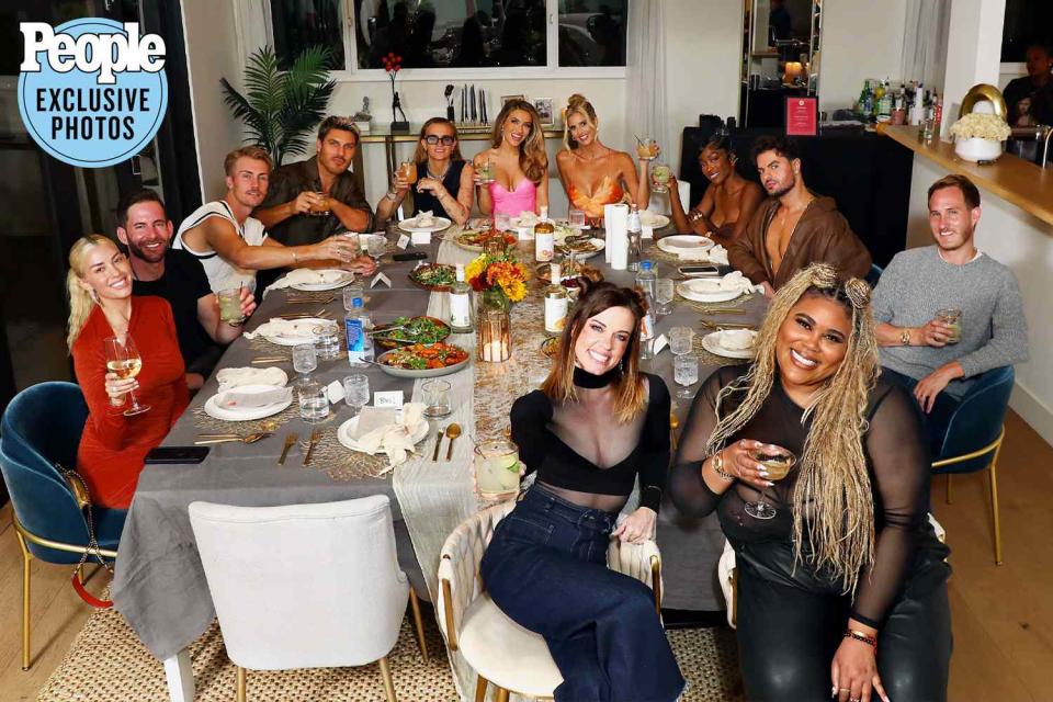 <p>Sara Jaye Weiss/Getty</p> Chrishell Stause hosts Friendsgiving dinner for her 