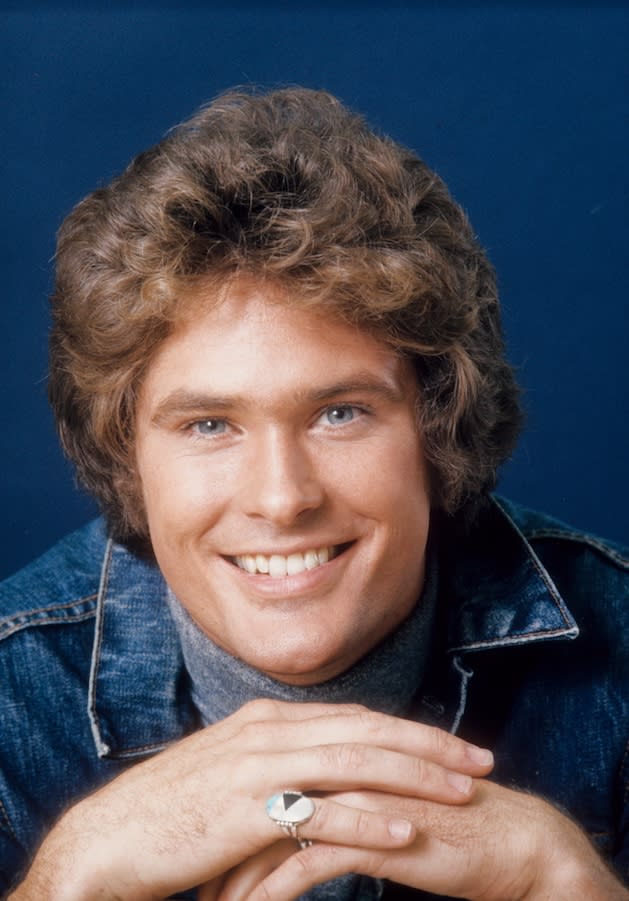  Actor and singer David Hasselhoff poses for a portrait on October 27, 1976 in Los Angeles, California.