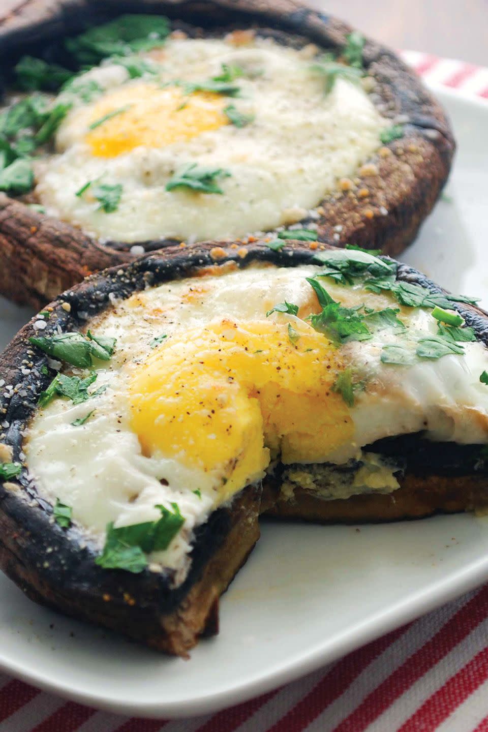 Eggs Baked in Portobello Mushrooms