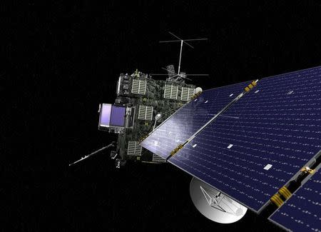 Rosetta, the European Space Agency's cometary probe with NASA contributions, is seen in an undated artist's rendering. REUTERS/ESA/NASA/Handout/Files