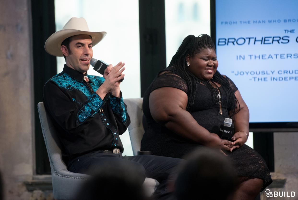 Sacha Baron Cohen and Gabourey Sidibe visits AOL Hq for Build on March 9, 2016 in New York. Photos by Noam Galai