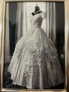 This replica of Jacqueline Kennedy's wedding dress will be featured in a new exhibit opening Tuesday at the National First Ladies Library in downtown Canton.