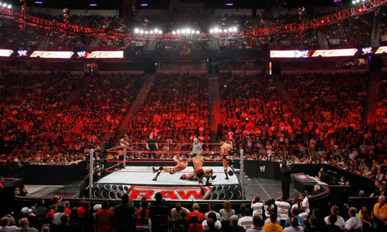 A general view of a WWE match.