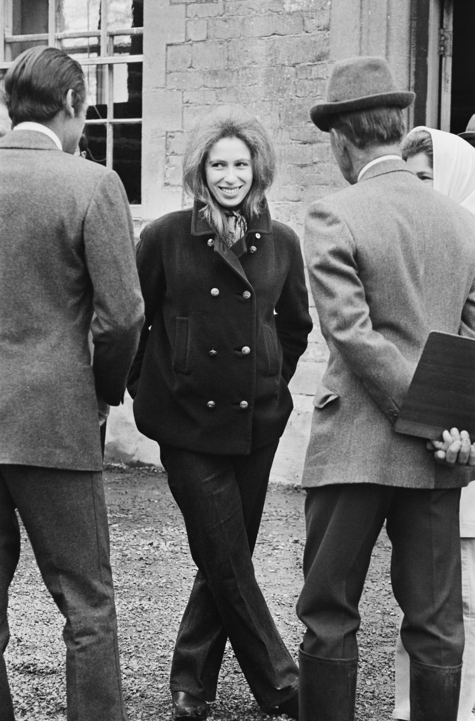 Princess Anne at the Badminton Horse Trials in South Gloucestershire, U.K., 25th April 1971