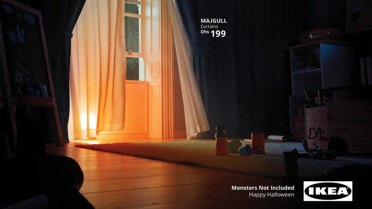  IKEA ad for "mosters not included" campaign. 