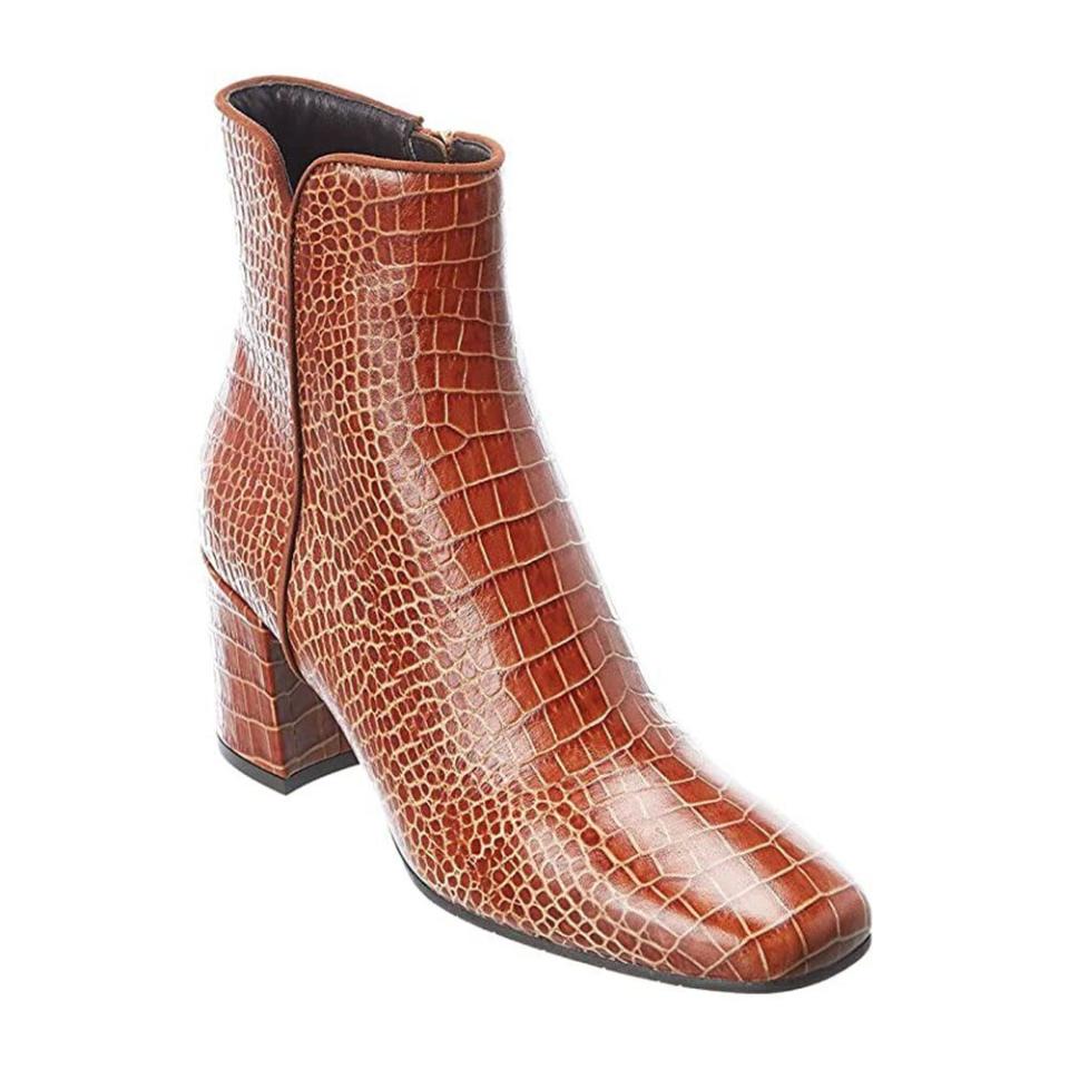 10) Aquatalia Denisse Brown Soft Croc Embossed 9 B (M)