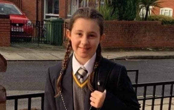 12-year-old Ava White who died after she was stabbed following an argument in Liverpool city centre - PA 
