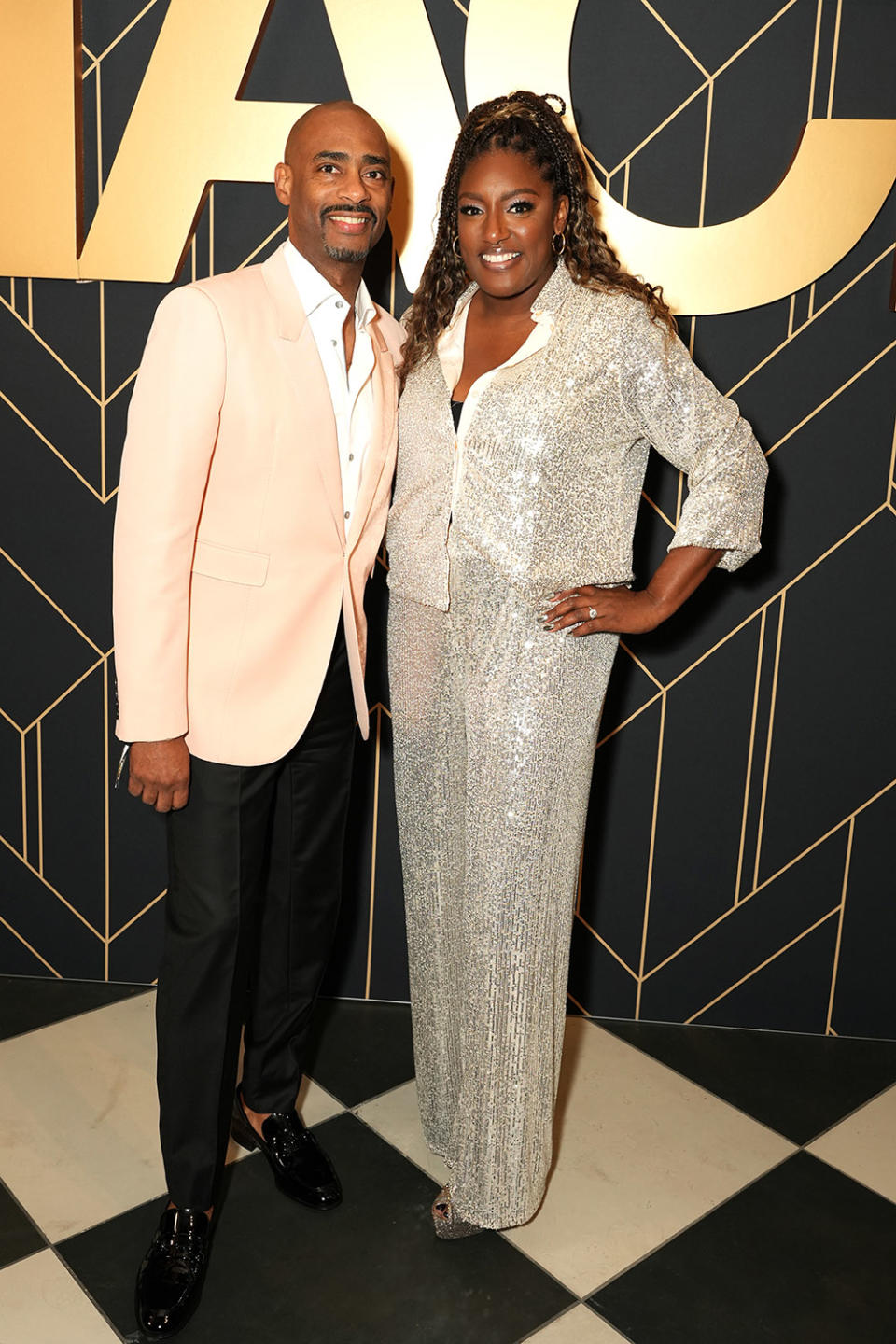 (L-R) CEO & Founder of Macro Charles D. King and Chief Brand Officer of Macro Stacey Walker King attend the MACRO Pre-Oscar Party at Citizen News Hollywood on March 09, 2023 in Los Angeles, California.