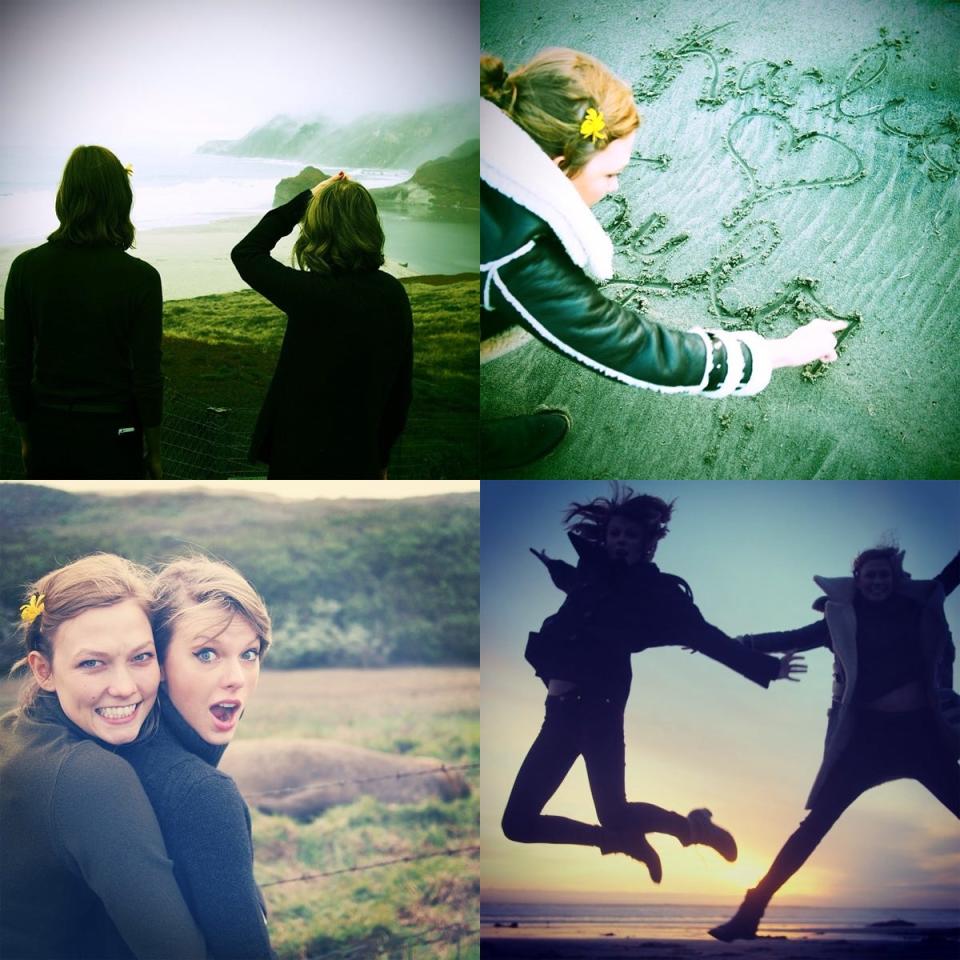 karlie kloss taylor swift big sur road trip instagram photos