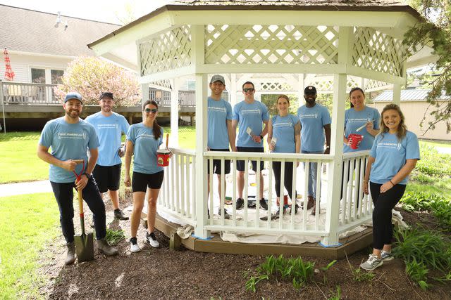 <p>First American</p> First American Equipment Finance colleagues volunteer on a neighborhood beautification project during the company's Impact Day in May.