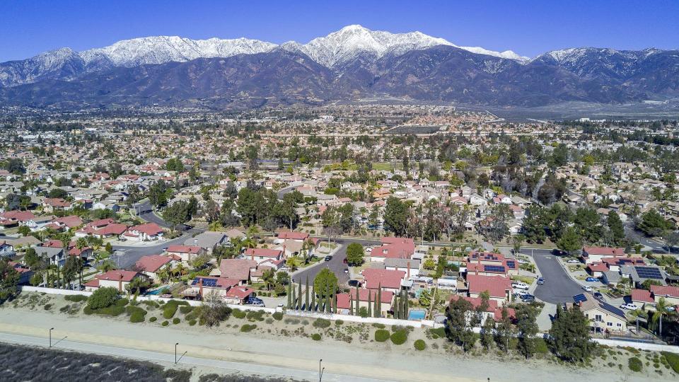 Rancho Cucamonga California aerial view