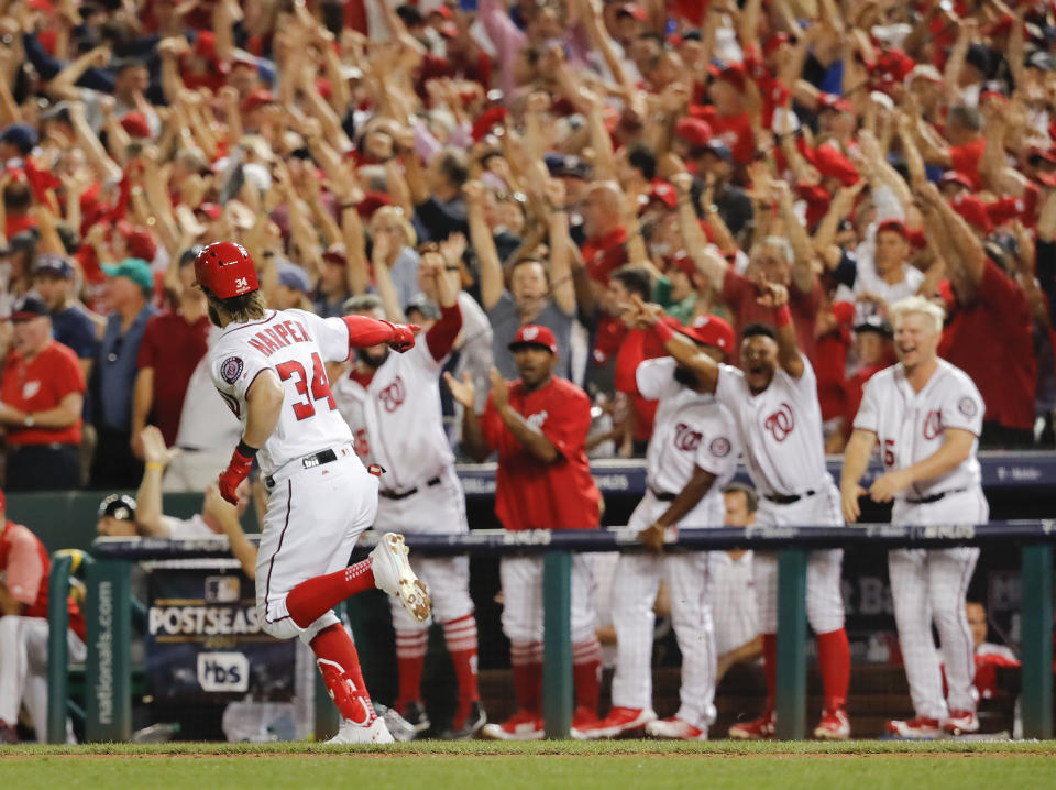 If the Nationals need some late-inning magic in Game 5, now they won’t have to worry about fans needing to leave early. (AP Photo)