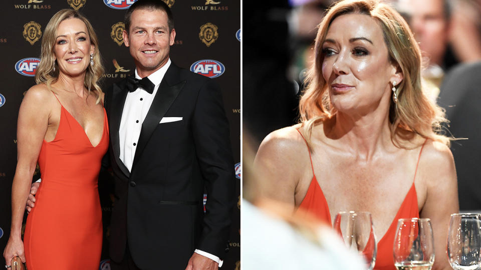 Ben Cousins and Kellye Fergus, pictured here at the Brownlow Medal together.