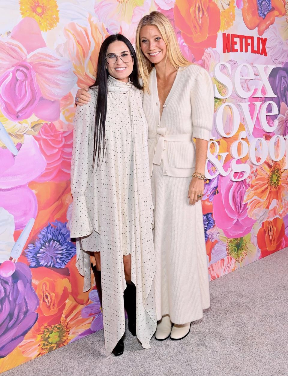 <p>Demi Moore and Gwyneth Paltrow attend the <em>Sex, Love & goop </em>premiere on Oct. 21 in L.A. </p>