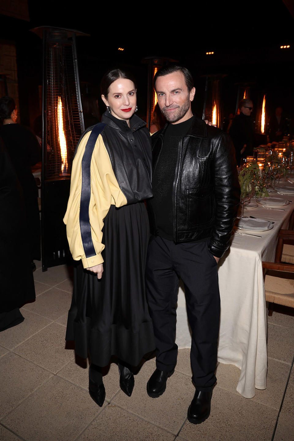 Sara Moonves, W Magazine Editor in Chief and Nicolas Ghesquière attend W Magazine and Louis Vuitton's Academy Awards Dinner at a Private Residence on March 07, 2024 in Los Angeles, California.