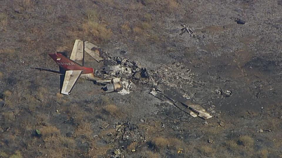 PHOTO: The scene of a deadly plane crash in French Valley, California, July 8, 2023. (KABC)