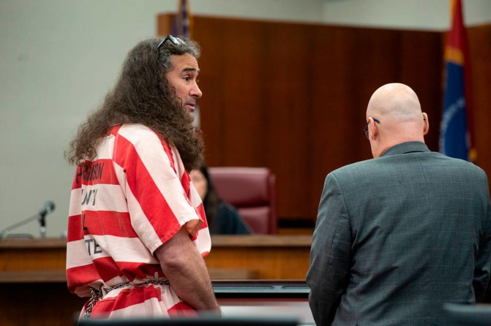 Clint Brower apologizes to Micara Harrington, Micah Harrington’s daughter, as he pleads guilty to the murder of Micah Harrington in Harrison County Circuit Court in Biloxi on Monday, June 3, 2024.