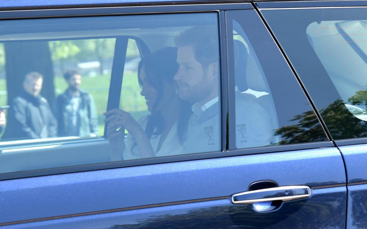 Prince Harry and Meghan Markle arrive for Wedding rehearsals today in Windsor - Â©Karwai Tang