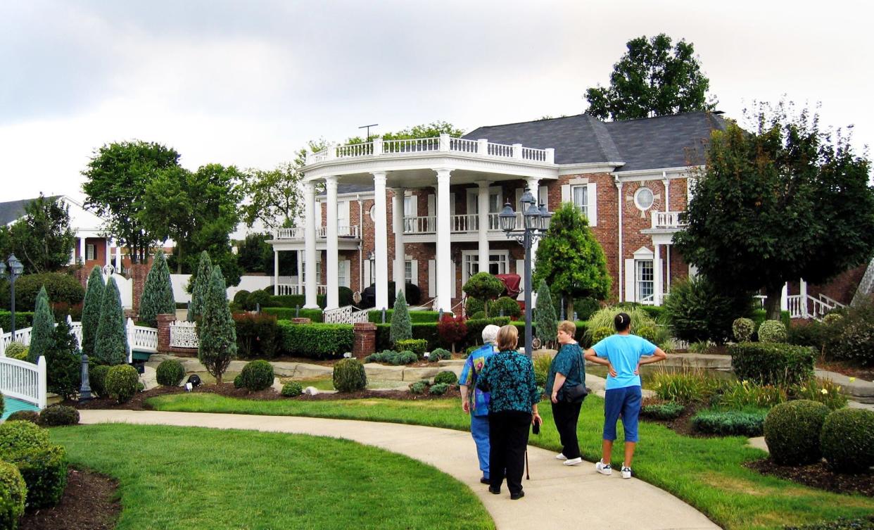 The former Conway Twitty mansion, here Aug. 13, 2003, is now used for some TV productions by the Trinity Broadcasting Network.