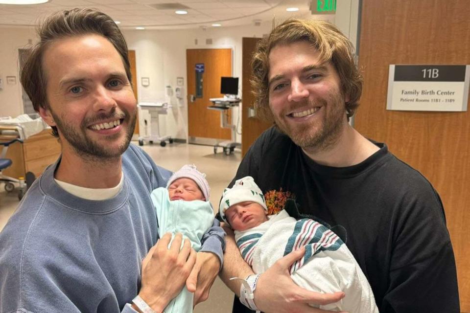 <p>Shane Dawson/instagram</p> Shane Dawson and Husband Ryland Adams welcome twins