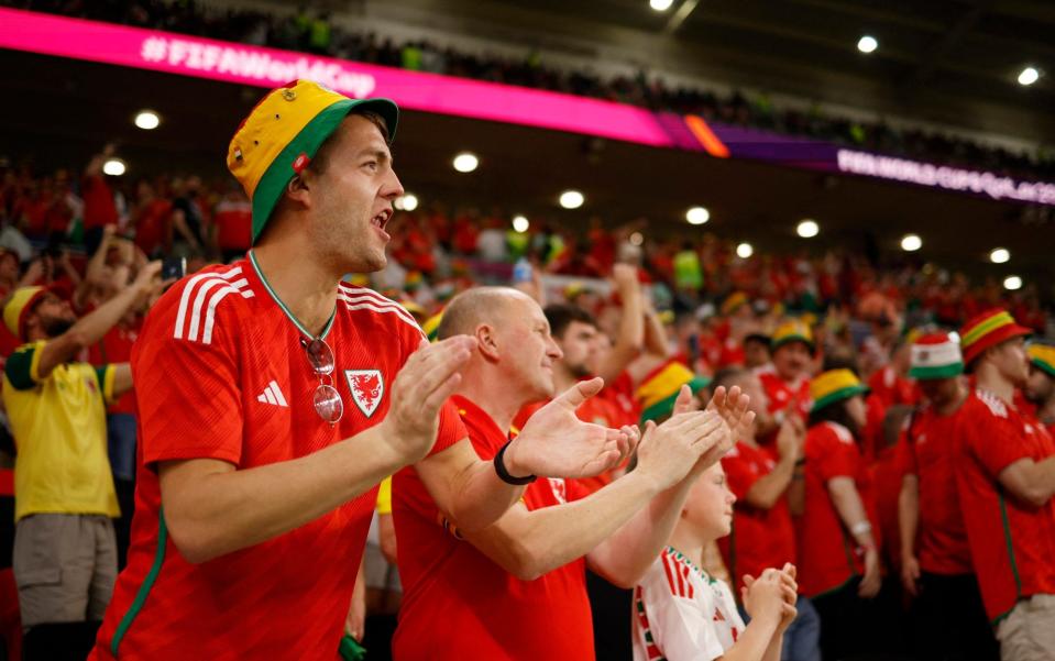 Wales fans inside the stadium before the match - REUTERS/John Sibley