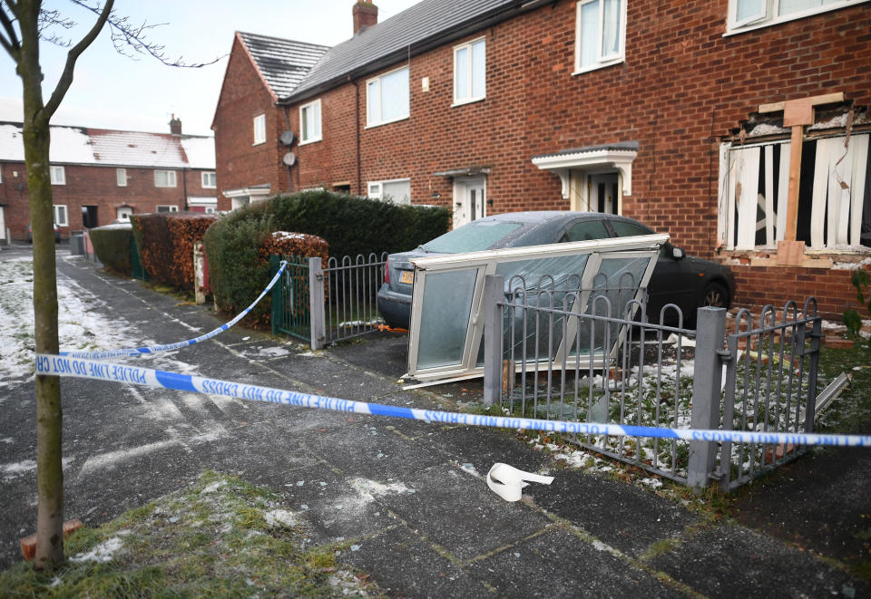 The explosion happened in Pewsey Road, Wythenshawe, Manchester (Getty)