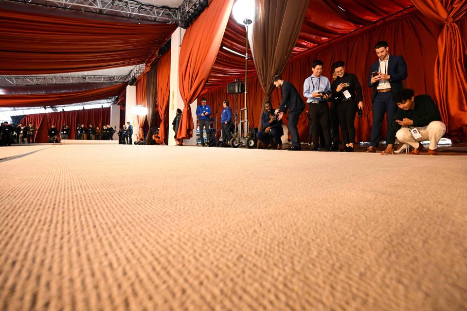 Ladies and gentlemen, this year's Oscars champagne carpet.