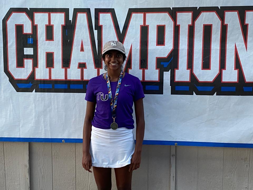 Tanvi Narendran. The Rincon/University senior won the Division I Girls Singles state championship.