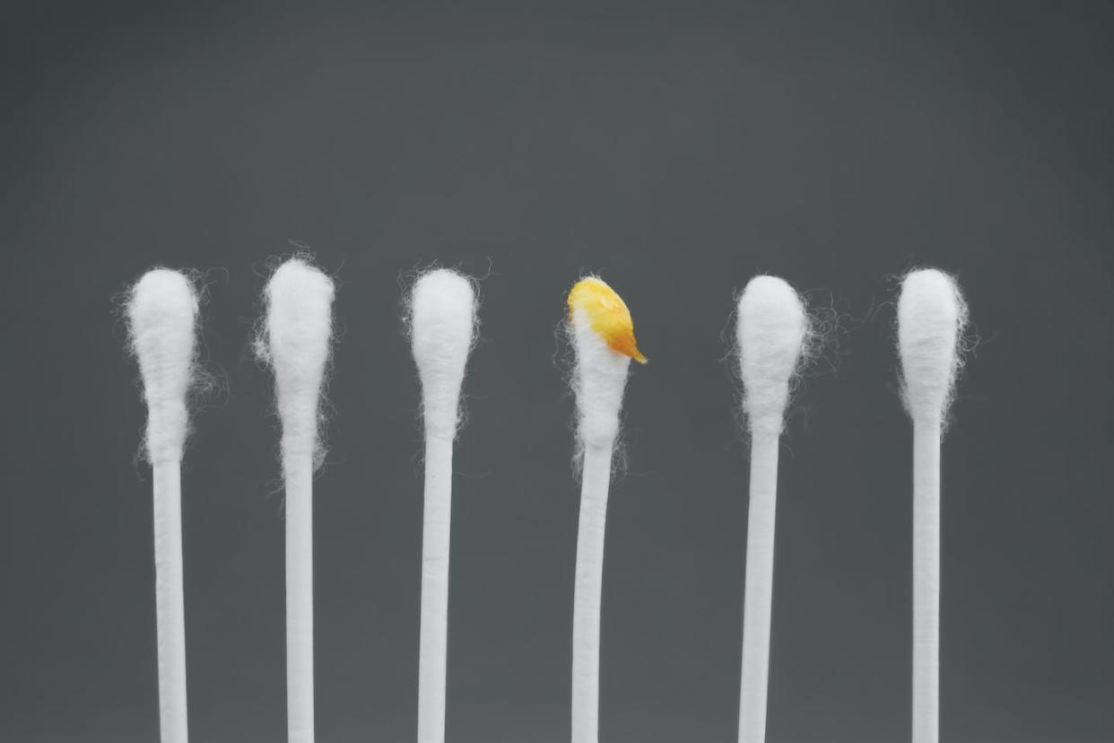 Step away from the cotton swabs! <a href="https://www.gettyimages.com/detail/photo/dirty-cotton-swab-royalty-free-image/92889763" rel="nofollow noopener" target="_blank" data-ylk="slk:Crazytang/iStock via Getty Images Plus;elm:context_link;itc:0;sec:content-canvas" class="link ">Crazytang/iStock via Getty Images Plus</a>