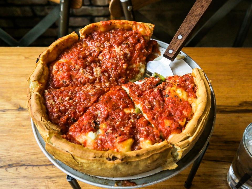 Giordanos deep dish pizza