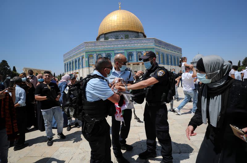 Protests against the United Arab Emirates, in Jerusalem's Old City