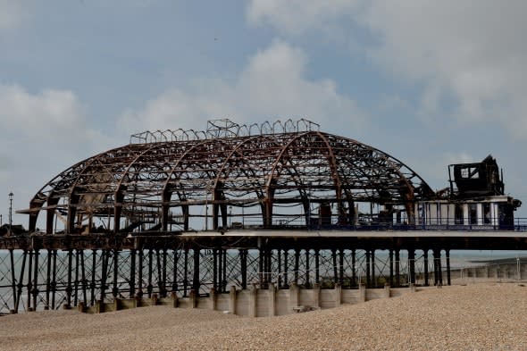 Eastbourne Pier fire photos