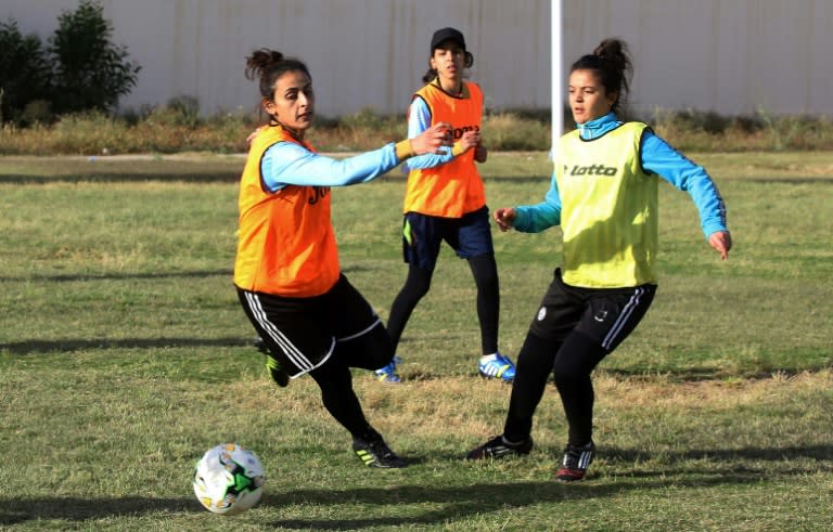 Libya does not have a women's football league so players for the national team are selected at school tournaments across the country