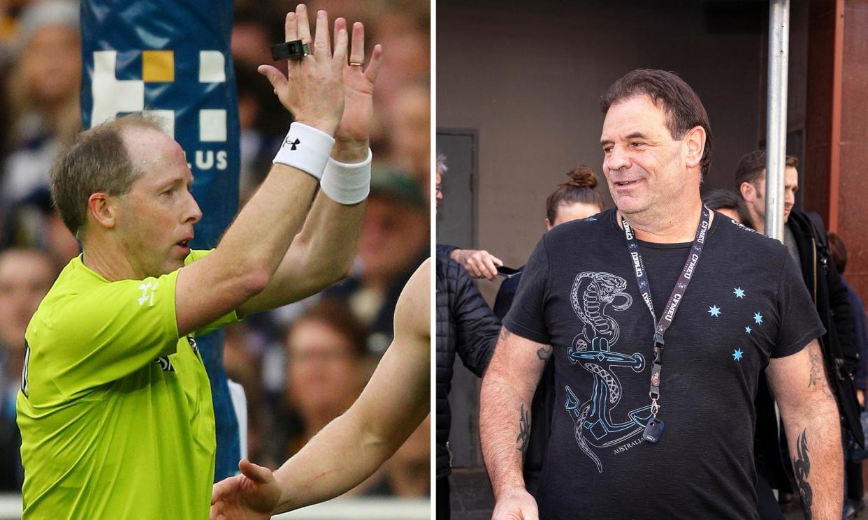 <span>John Setka (right) and the CFMEU have long criticised the ABCC, which was led by Stephen McBurney (left) from February 2018 until its abolition by the Albanese government.</span><span>Composite: Photo by Michael Dodge/Getty Images/AAP Image/Daniel Pockett</span>