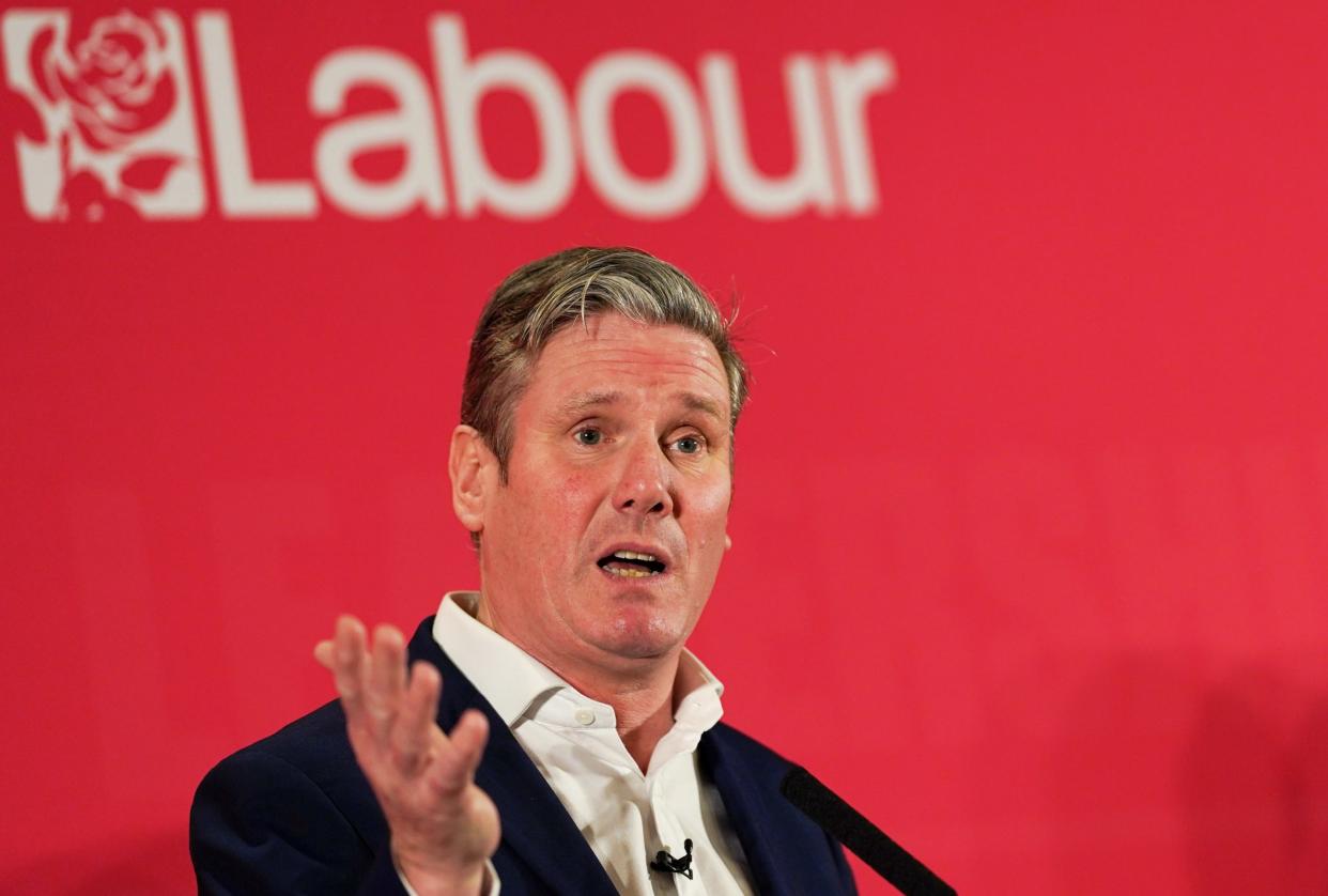 Sir Keir Starmer, Shadow Secretary of State for Exiting the European Union addresses the audience during the Labour Party Leadership hustings at the Radisson Blu Hotel on February 23: Getty Images