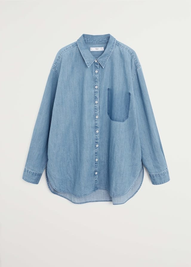 Oversize denim shirt