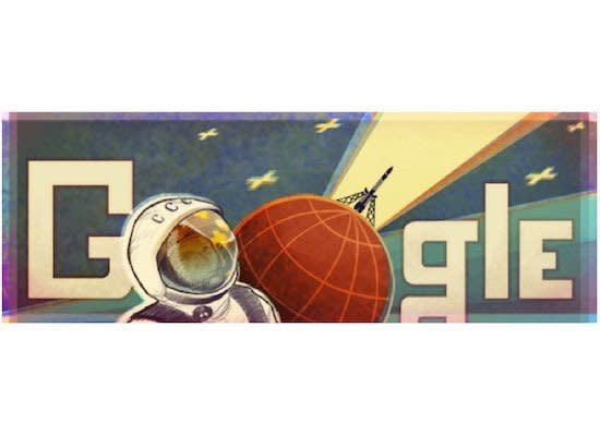 On 12 April 1961, Russian cosmonaut Yuri Gagarin became the first human to enter outer space. <a href="http://www.huffingtonpost.com/2011/04/12/google-doodle-yuri-gagarin-first-man-in-space_n_847914.html" target="_hplink">Google's commemorative logo</a> was dedicated to Gagarin's flight into space.