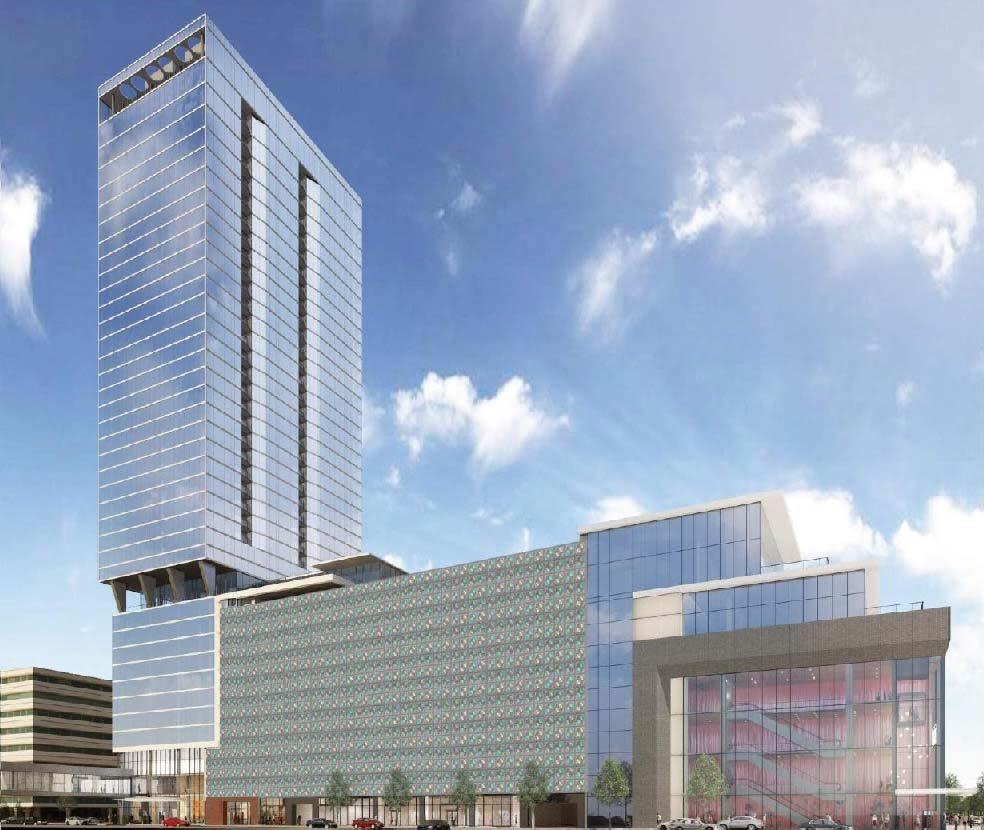 A rendering for The Fifth, a Des Moines skyscraper project that never got built.