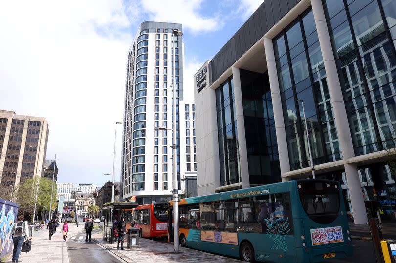 Wood Street House next to the BBC Cymru Wales building